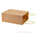 Disposable recycled gift paper bags with twist handle